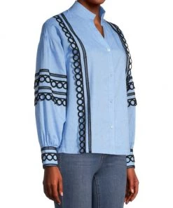 Misook Embroidered Puff Sleeve Linen Blend Blouse 11 Misook Embroidered Puff Sleeve Linen Blend Blouse -Helmut Lang And Misook Sales unnamed file 1676