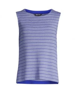 Helmut Lang And Misook Sales 21 Misook Striped Novelty Stitch Knit Tank Top