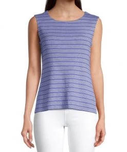 Misook Striped Novelty Stitch Knit Tank Top 10 Misook Striped Novelty Stitch Knit Tank Top -Helmut Lang And Misook Sales unnamed file 1681