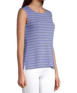Misook Striped Novelty Stitch Knit Tank Top 11 Misook Striped Novelty Stitch Knit Tank Top -Helmut Lang And Misook Sales unnamed file 1682