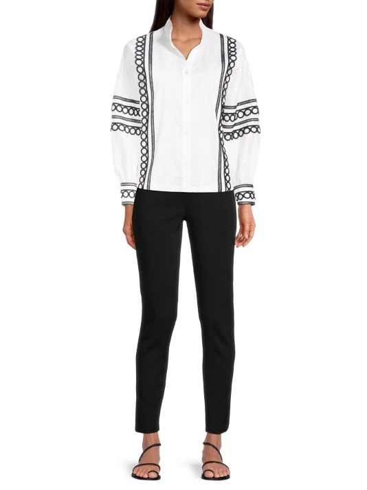 Misook Lace-Trim Blouson-Sleeve Blouse 4 Misook Lace-Trim Blouson-Sleeve Blouse - Image 2