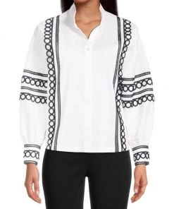 Misook Lace-Trim Blouson-Sleeve Blouse 10 Misook Lace-Trim Blouson-Sleeve Blouse -Helmut Lang And Misook Sales unnamed file 1710