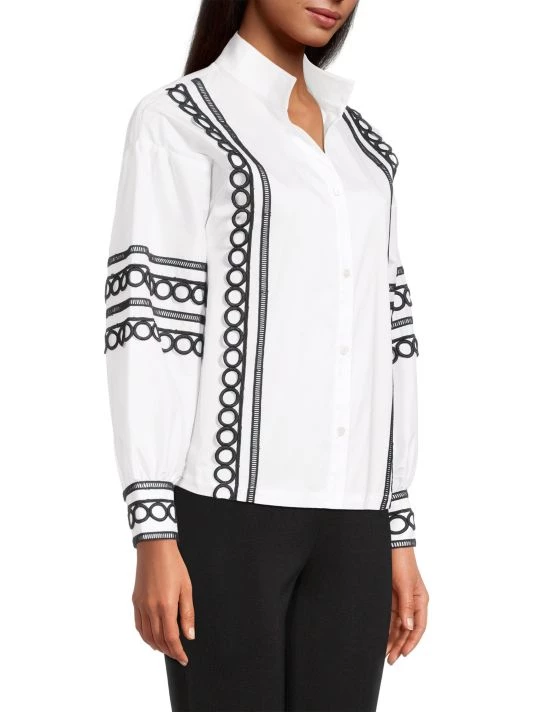 Misook Lace-Trim Blouson-Sleeve Blouse 6 Misook Lace-Trim Blouson-Sleeve Blouse - Image 4