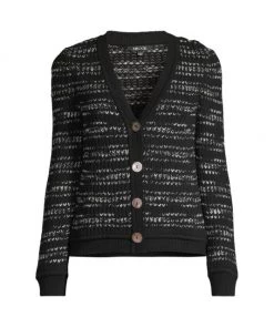 Helmut Lang And Misook Sales 7 Misook Button-Front Chunky Knit Cardigan