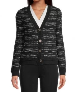 Misook Button-Front Chunky Knit Cardigan -Helmut Lang And Misook Sales unnamed file 1722