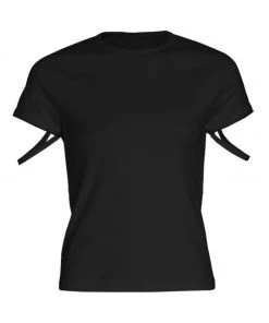 Helmut Lang Zip Cotton Jersey Baby Tee Black -Helmut Lang And Misook Sales unnamed file 199