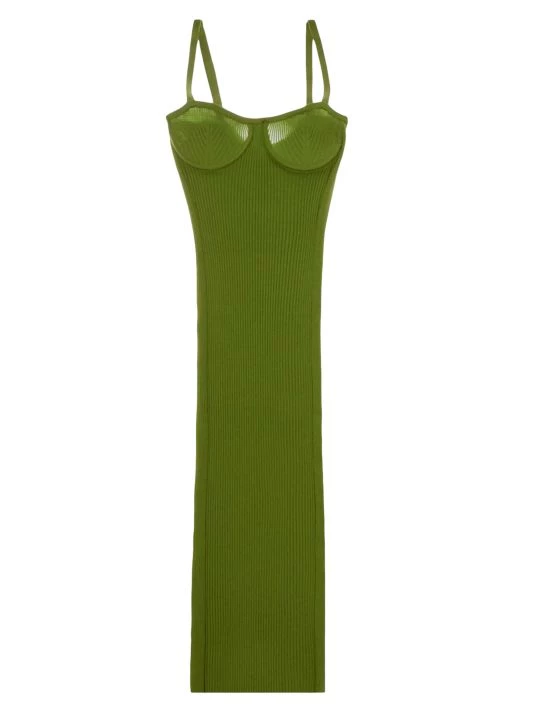 Helmut Lang Rib-Knit Dress Black Black 3 Helmut Lang Rib-Knit Dress Black Black