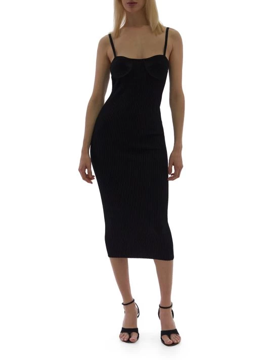 Helmut Lang Rib-Knit Dress Black Black 4 Helmut Lang Rib-Knit Dress Black Black - Image 2