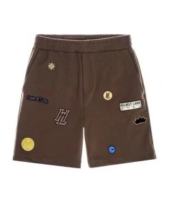 Helmut Lang Societas Patched Cotton Shorts For Men