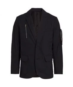 Helmut Lang Nylon Zip-Detailed Blazer For Men