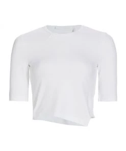 Helmut Lang And Misook Sales 39 Helmut Lang Asymmetric Rib-Knit Crop Top