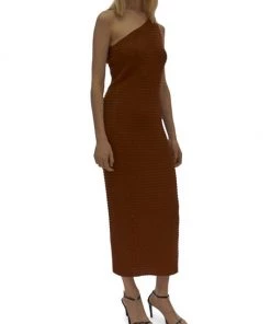 Helmut Lang One-Shoulder Midi-Dress -Helmut Lang And Misook Sales unnamed file 467