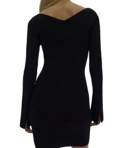 Helmut Lang Slit Cut-Out Rib-Knit Minidress -Helmut Lang And Misook Sales unnamed file 514