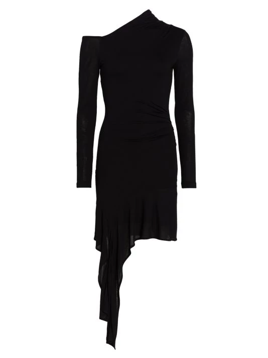 Helmut Lang Scala Draped Asymmetric Minidress 3 Helmut Lang Scala Draped Asymmetric Minidress