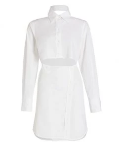 Helmut Lang Slit Cut-Out Shirtdress