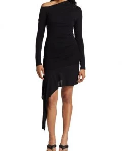 Helmut Lang Scala Draped Asymmetric Minidress 11 Helmut Lang Scala Draped Asymmetric Minidress -Helmut Lang And Misook Sales unnamed file 531