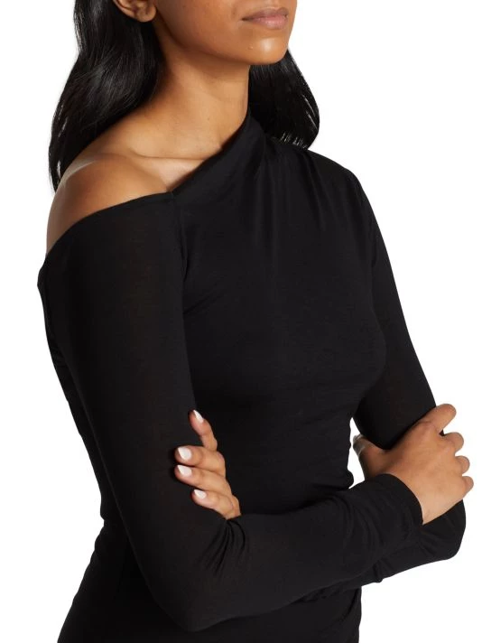 Helmut Lang Scala Draped Asymmetric Minidress 8 Helmut Lang Scala Draped Asymmetric Minidress - Image 6