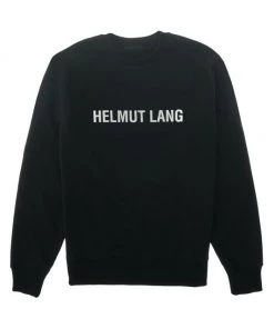 Helmut Lang Core Logo Crewneck Sweatshirt For Men Black