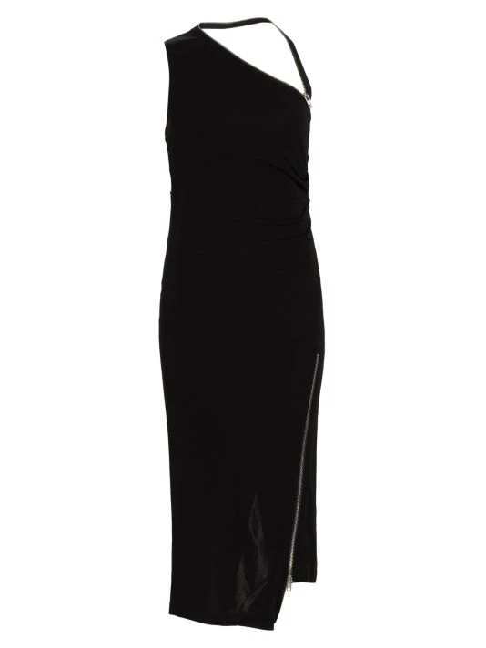 Helmut Lang Asymmetric Zip-Front Midi-Dress 3 Helmut Lang Asymmetric Zip-Front Midi-Dress
