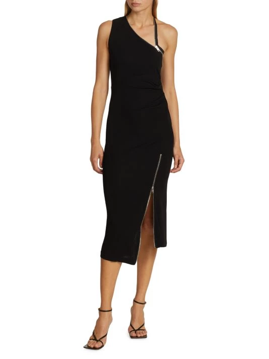 Helmut Lang Asymmetric Zip-Front Midi-Dress 5 Helmut Lang Asymmetric Zip-Front Midi-Dress - Image 3