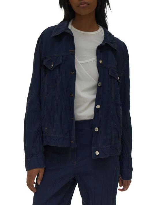 Helmut Lang Crinkled Twill Trucker Jacket 3 Helmut Lang Crinkled Twill Trucker Jacket