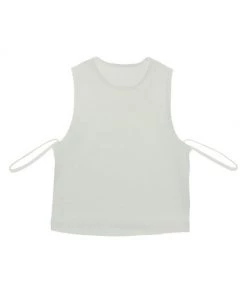 Helmut Lang Rib-Knit Muscle T-Shirt White