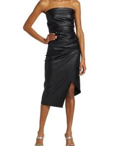 Helmut Lang Draped Faux Leather Skirt -Helmut Lang And Misook Sales unnamed file 825