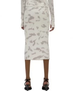 Helmut Lang Rib-Knit Printed Pencil Skirt -Helmut Lang And Misook Sales unnamed file 861